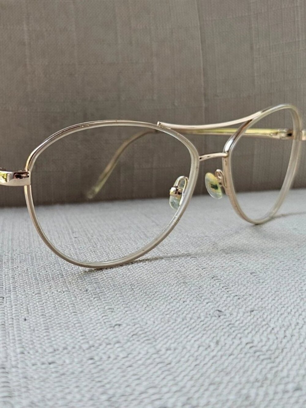 Badgley Mishka Women Eyeglasses Frame Gold Tone Eyewear CAROLINE Glasses